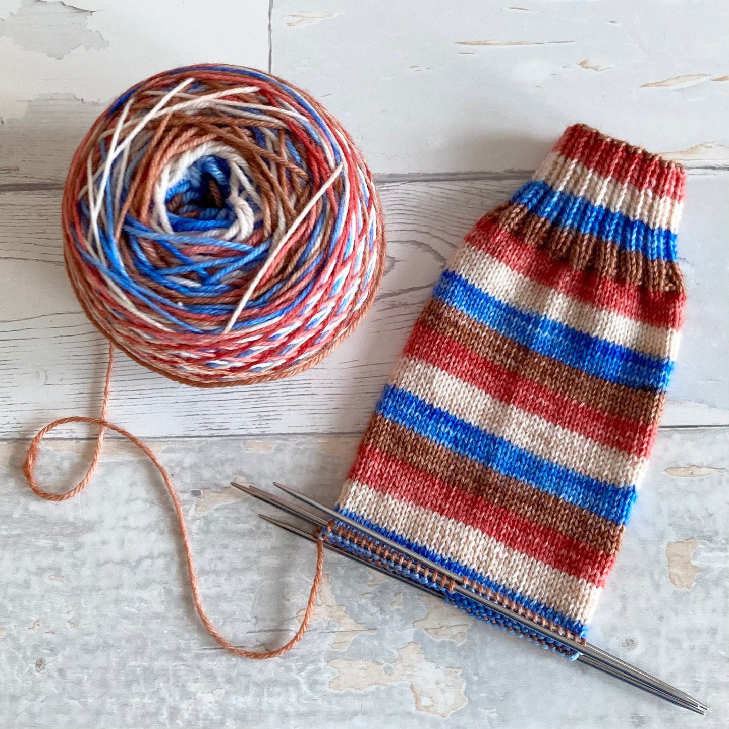 Petrifucus Totalus, 4 stripes, self-striping sockyarn, handdyed sockyarn, handdyed yarn, handdyed wool