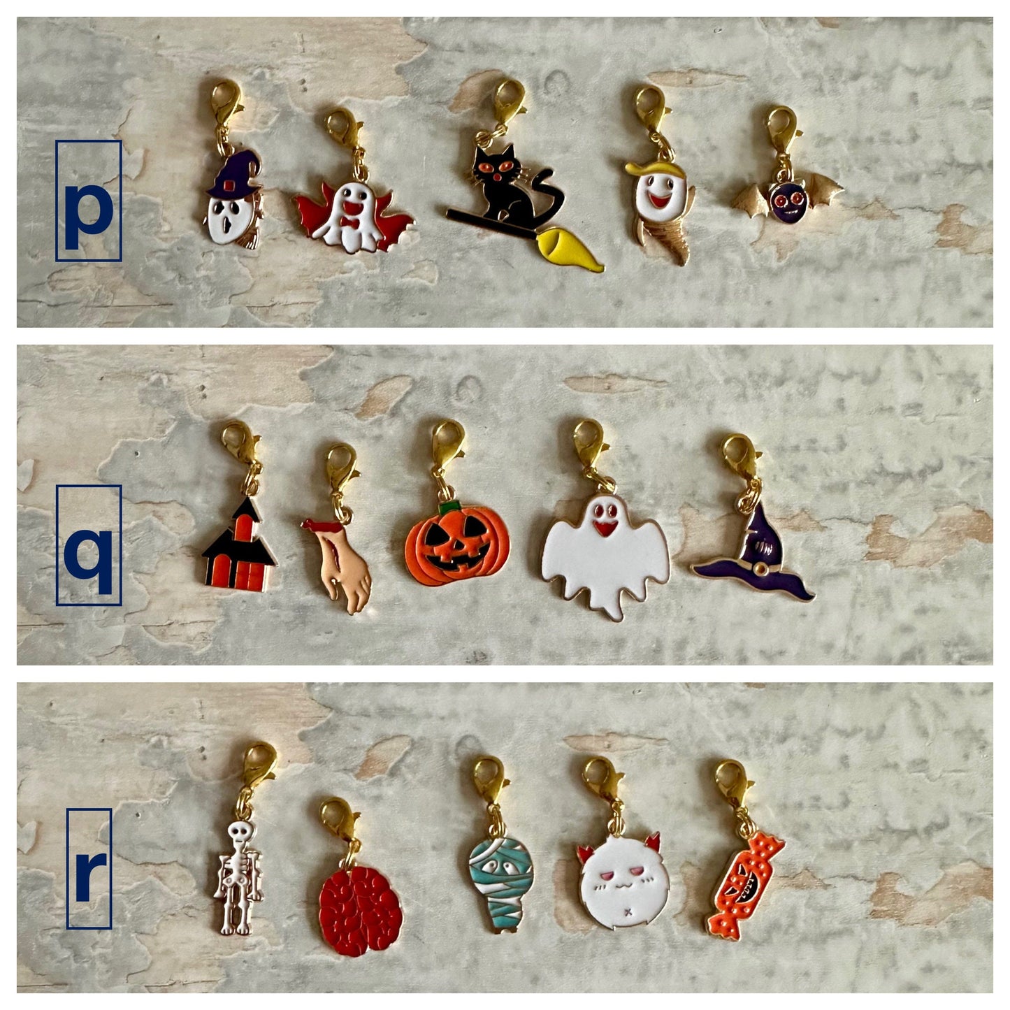 Stitch Marker Set, Progress Keeper, Halloween